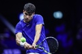 男子テニスの欧州選抜と世界選抜の対抗戦、レーバー・カップ2日目。試合に臨む欧州選抜のカルロス・アルカラス（2024年9月21日撮影）。(c)Ronny Hartmann / AFP