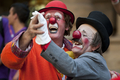 ブラジル・サンパウロ（Sao Paulo）で27日、サーカスデー（Circus Day）のイベントが開催され、大勢のピエロが集まった（2012年3月27日撮影）。(c)AFP/NELSON ALMEIDA