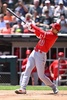 23MLB、シカゴ・ホワイトソックス対ロサンゼルス・エンゼルス。1回の打席で凡退するロサンゼルス・エンゼルスの大谷翔平（2023年5月31日撮影）。(c)Jamie Sabau/Getty Images/AFP