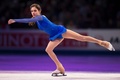 世界フィギュアスケート選手権、エキシビション。演技に臨むエフゲニア・メドベデワ（2016年4月3日撮影）。(c)AFP/Geoff Robins