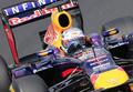 13F1第10戦ハンガリーGP（Hungarian Grand Prix 2013）予選。予選に臨むレッドブル（Red Bull）のセバスチャン・ベッテル（Sebastian Vettel、2013年7月27日撮影）。(c)AFP/ALEXANDER KLEIN