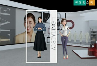 現代ホームショッピング、ファッション放送にアバターショーホスト＋3D着装ショット