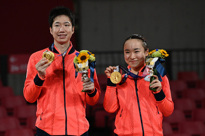 水谷/伊藤組が日本史上初の卓球金メダル 混合ダブルス 東京五輪
