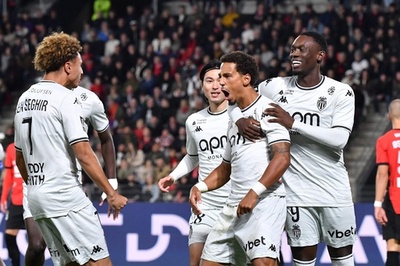 モナコがレンヌ下し暫定首位浮上