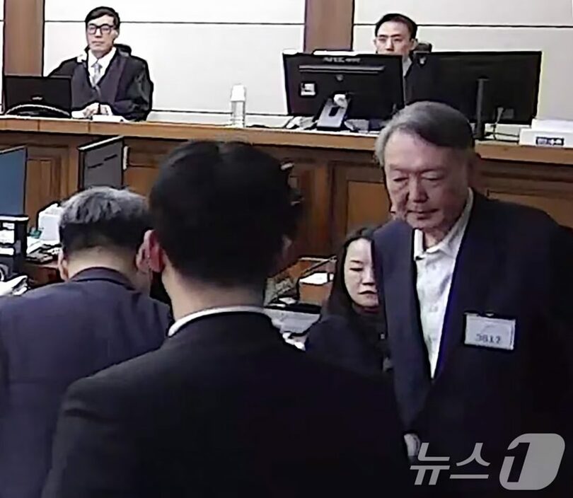 韓国のユン・ソンニョル（尹錫悦）前大統領＝中央地裁提供(c)news1