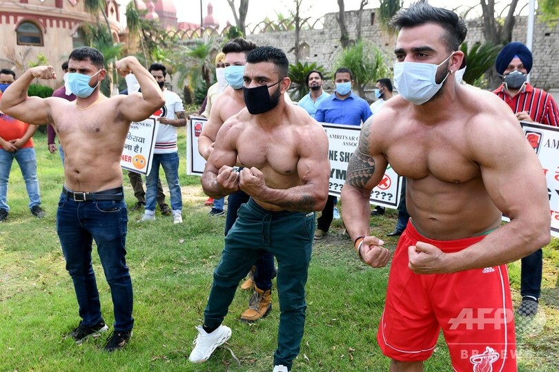 ジムの再開認めて！ トレーナーらがボディービルで抗議 インド