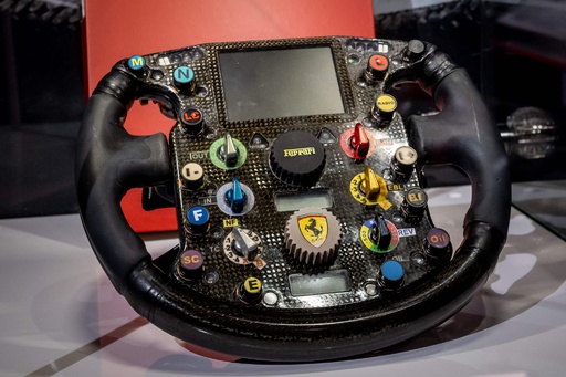 中津達 M シューマッハ & フェラーリ 2003 油彩画？ 中津達 M