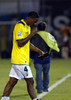 試合に敗れピッチを去るエクアドルのハイロ・カンポス（%%Jairo Campos%%）。(c)AFP/DANIEL DUARTE