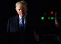 英ロンドン・スタンステッド空港に到着したドナルド・トランプ大統領（2019年12月2日撮影）。(c)Nicholas Kamm / AFP