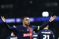 サッカーフランス杯準々決勝、パリ・サンジェルマン対ニース。先制点を決めて喜ぶパリ・サンジェルマンのキリアン・エムバペ（2024年3月13日撮影）。(c)FRANCK FIFE / AFP