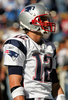 写真は、試合開始直前にウォームアップを行うペイトリオッツのQBトム・ブレイディ（%%Tom Brady%%）。(c)AFP/Getty Images Stephen Dunn