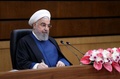 イランの首都テヘランで演説するハッサン・ロウハニ大統領。イラン大統領府提供（2021年4月10日提供）。(c)AFP PHOTO / HO / IRANIAN PRESIDENCY