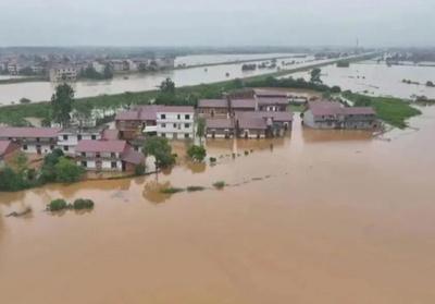 中国南部の一部地域で豪雨による洪水