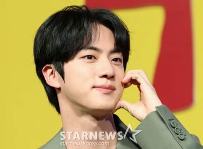 BTSジン、スターランキング男性アイドル部門で3位にランクイン
