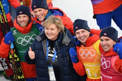ノルウェーが男子40kmリレーで金、OARの第1号阻む 平昌五輪