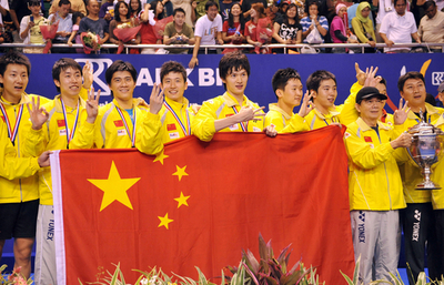 中国 韓国を下しトマス杯制す