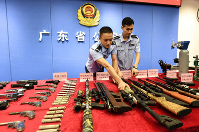 銃を違法に製造・販売　容疑者410人を検挙　中国・広東省警察