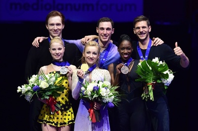 サフチェンコ/マッソ組がペア世界最高得点で金、世界フィギュア