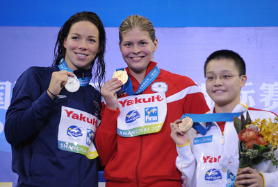 フリースが女子1500メートルで金メダル獲得、世界水泳