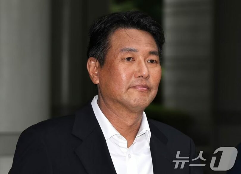 逮捕前の被疑者審問に出席するキム・テヒョ（金泰孝）元国家安保室第1次長＝2026年7月10日、ソウル中央地裁(c)news1