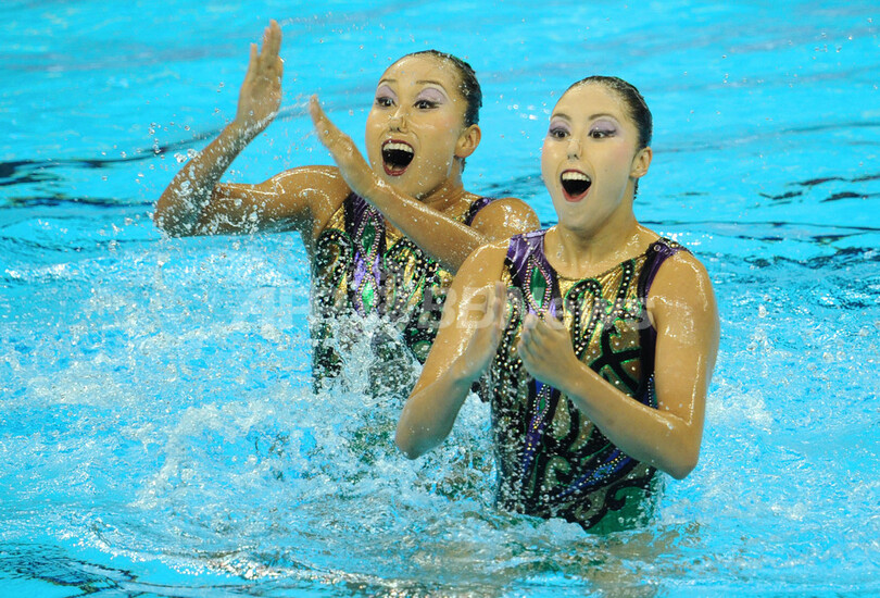 乾／小林組 予選5位で決勝へ シンクロデュエットFR、世界水泳