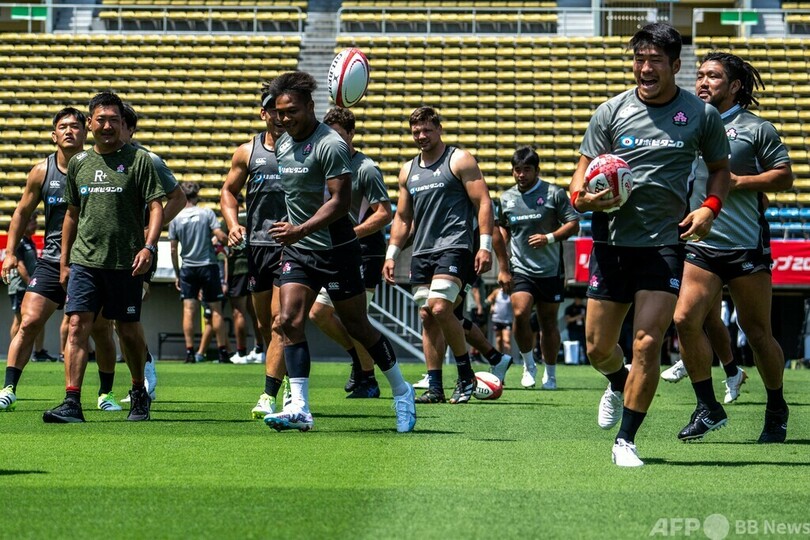 ラグビー日本代表、フィジー戦へ前日練習 W杯前の国内最終戦