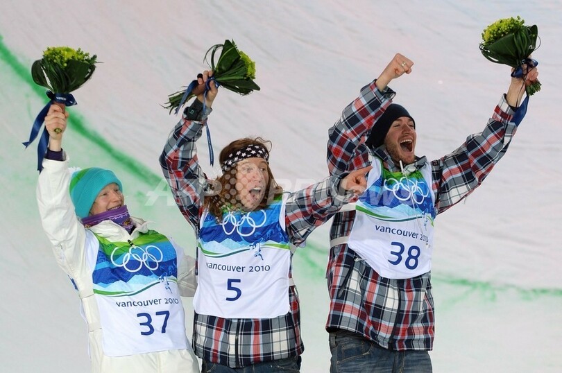 ホワイトがスノーボードハーフパイプ2連覇 国母は8位、バンクーバー冬季五輪