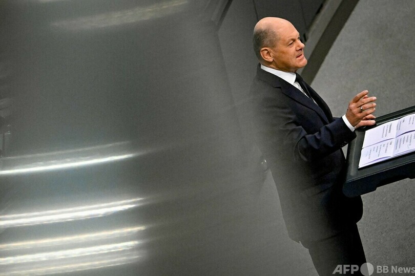 プーチン氏が民間人の運命嘆くのは「皮肉」 独首相