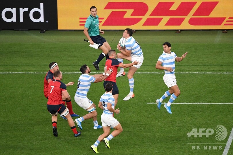 イングランドが決勝T一番乗り、14人のアルゼンチンに快勝 ラグビーW杯