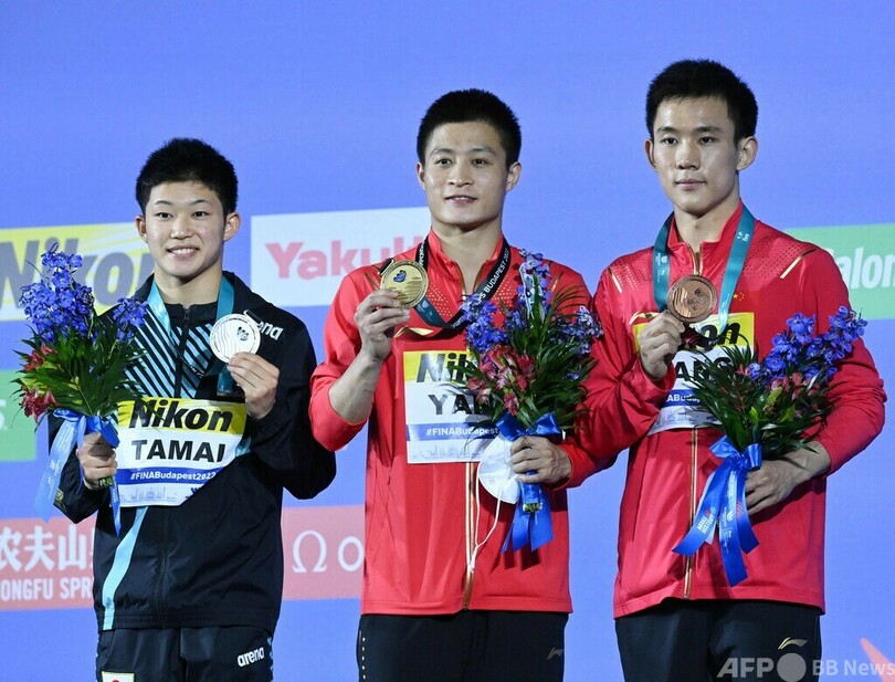 15歳玉井が男子高飛び込みで銀 女子の三上/金戸組も2位 世界水泳