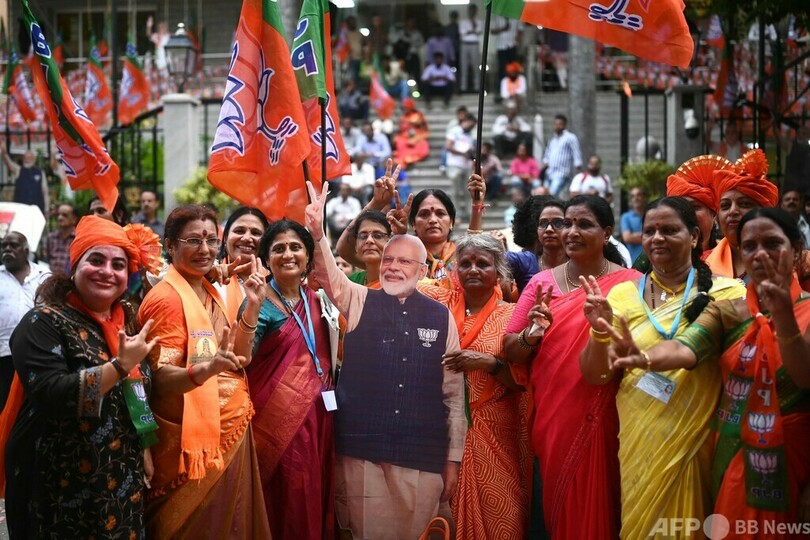 インド与党連合、過半数維持 前回総選挙からは大幅後退