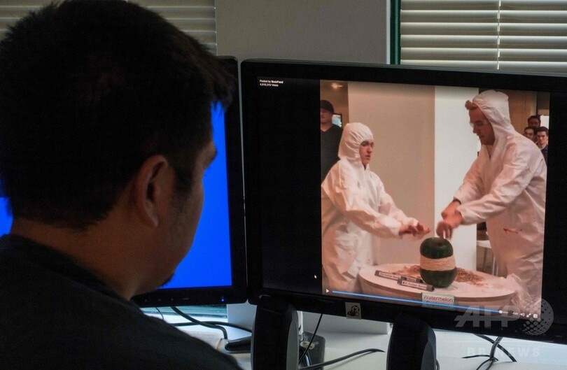 スイカに何本輪ゴムかけたら破裂 くだらない 動画に大反響 写真1枚 国際ニュース Afpbb News