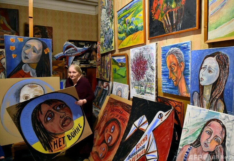 「沈黙は賛成と同じ」 ロシアで声を上げる76歳の反戦画家