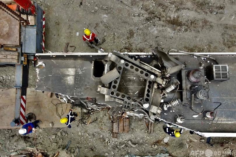 台湾列車事故、作業車転落から衝突まで1分余り 調査委が映像公開