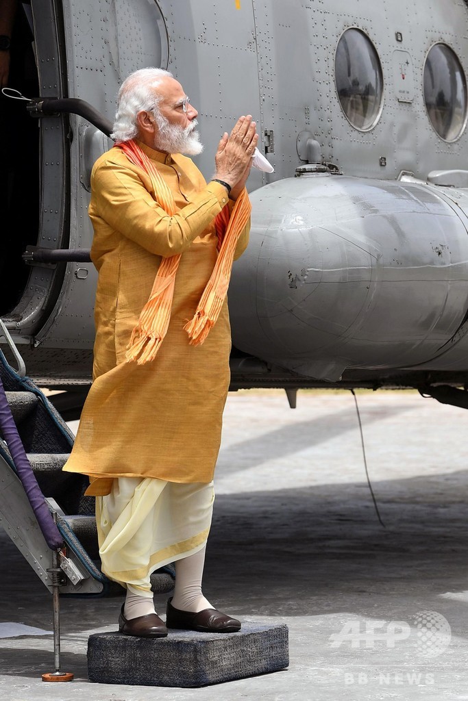 インド係争の聖地にヒンズー教寺院 モディ首相、式典出席