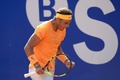 男子テニス、バルセロナ・オープン、シングルス準々決勝。ガッツポーズを見せるラファエル・ナダル（2018年4月27日撮影）。(c)AFP PHOTO / Josep LAGO