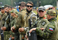 ロシア・サンクトペテルブルクで開かれた射撃競技会に出場した兵士（2022年8月25日撮影、資料写真）。(c)Olga MALTSEVA / AFP