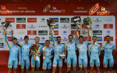 アスタナが第1ステージのチームTT制す、ブエルタ・ア・エスパーニャ