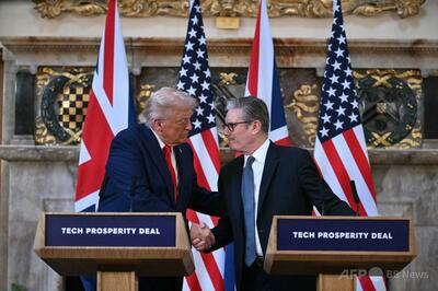 トランプ氏「プーチン氏には本当にがっかり」 英国賓訪問の終わりに