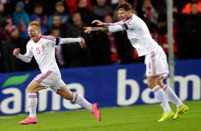 心痛のハンガリー、敵地でノルウェーとの初戦制す 欧州選手権PO