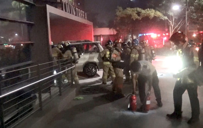 ソウル日本大使館前で焼身自殺図り死亡 70代韓国人男性