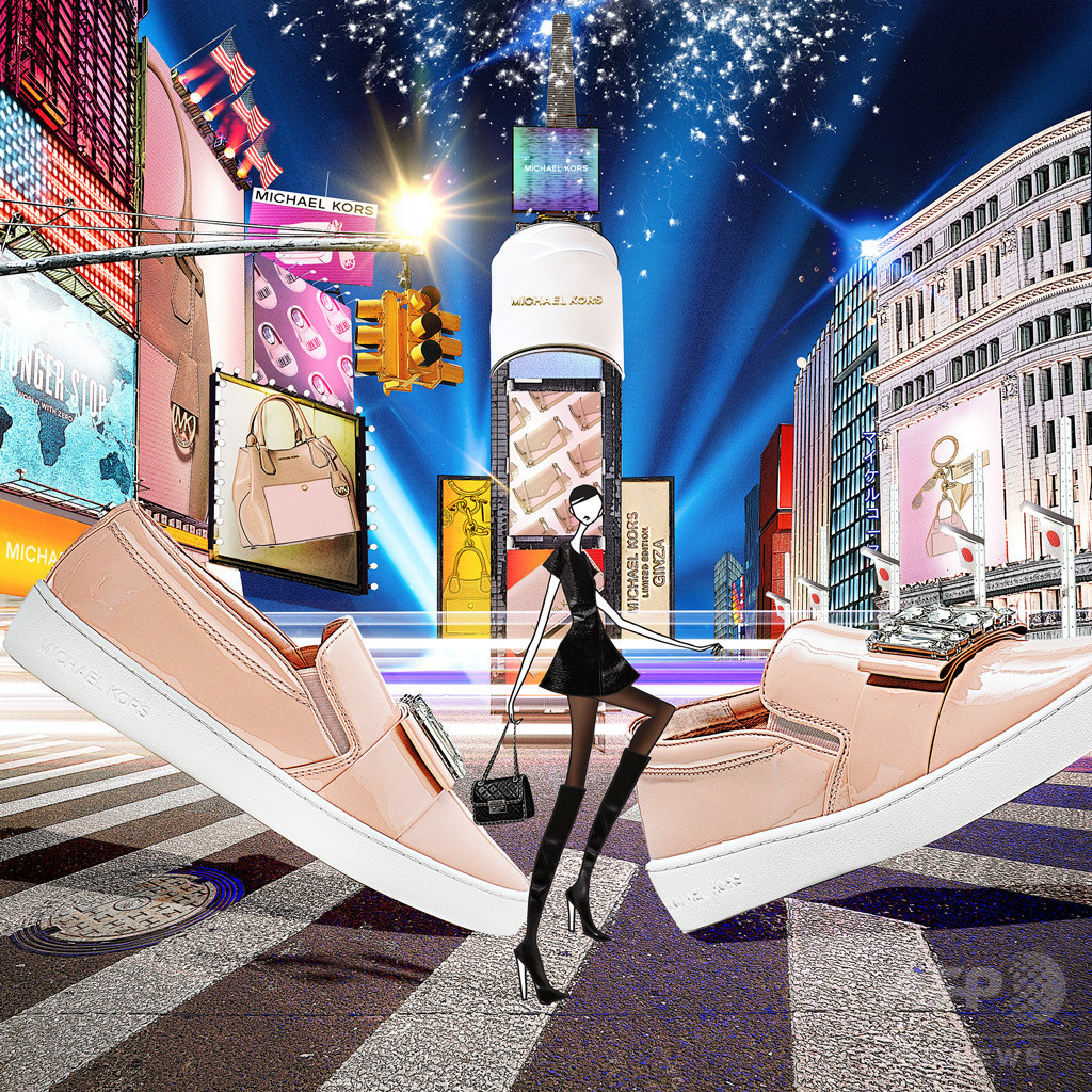 「マイケル・コース」銀座旗艦店オープン記念、コラボイラストレーションを公開