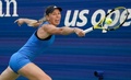 全米オープンテニス、女子シングルス3回戦。リターンを打つキャロライン・ウォズニアッキ（2023年9月1日撮影）。(c)TIMOTHY A. CLARY / AFP