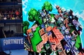米ニューヨークで開催されたフォートナイト・ワールドカップのソロ部門決勝戦で、スクリーンに表示されたプレーヤーたちのアバター。優勝した「Bugha」のアバターも見える（2019年7月28日撮影）。(c) Johannes EISELE / AFP