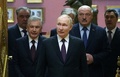 ロシア・サンクトペテルブルクで開かれた独立国家共同体（CIS）非公式首脳会議に出席したロシアのウラジーミル・プーチン大統領（中央）ら（2022年12月27日撮影）。(c)Alexey DANICHEV / SPUTNIK / AFP