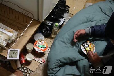 室内2.2度の極寒…電気ストーブも「火事が怖くて使えない」ソウル「簡易宿泊所」村