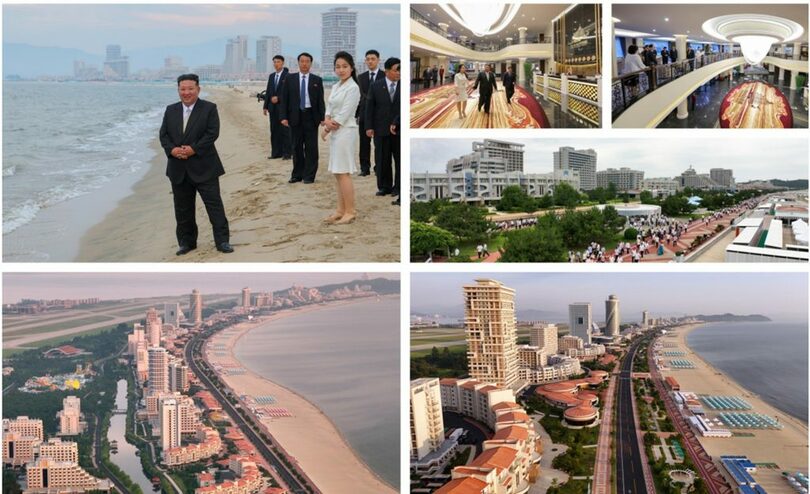 6月25日、北朝鮮・元山葛麻海岸観光地区の竣工式＝労働新聞(c)KOREA WAVE