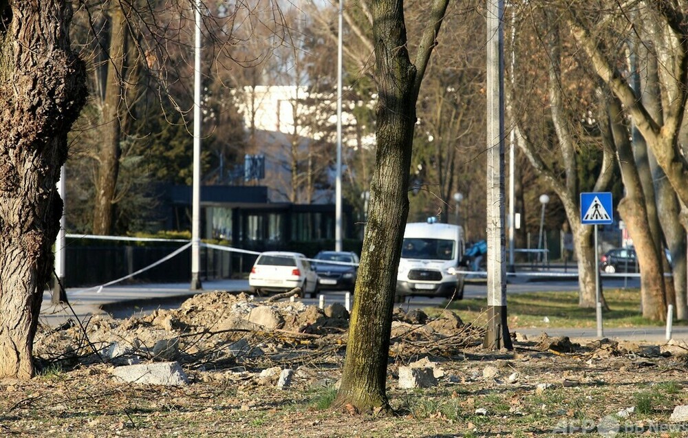 クロアチア首都に軍用無人機墜落 ロシア製か 写真2枚 国際ニュース:AFPBB News