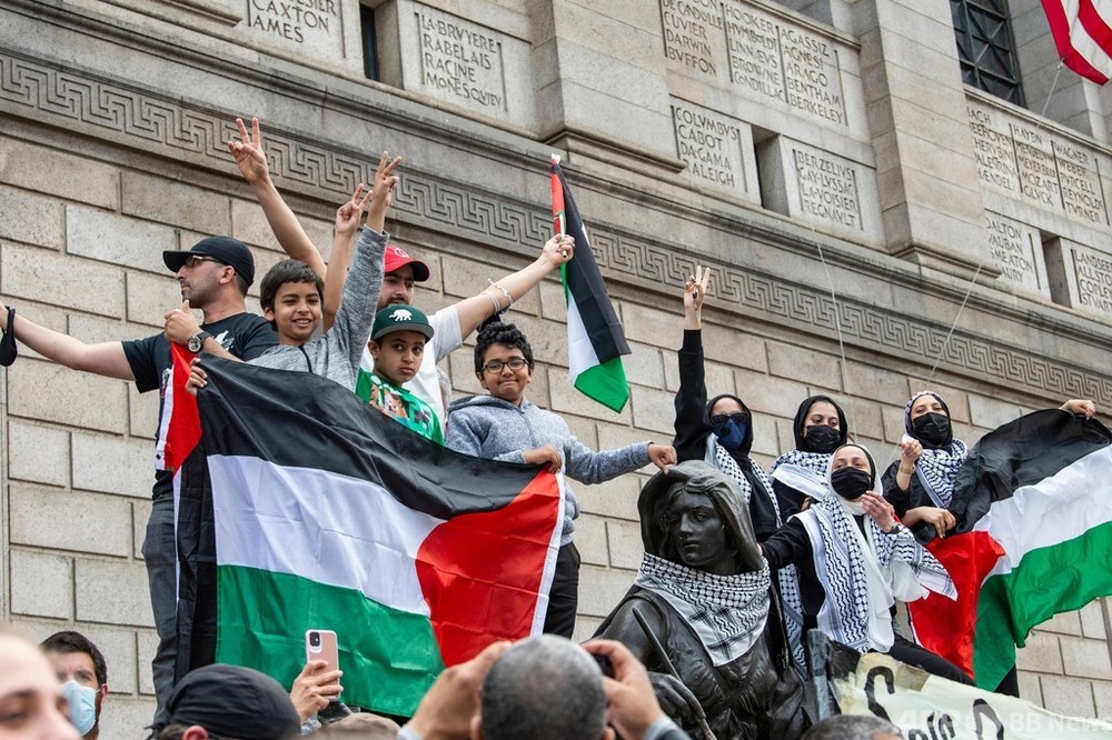 「フリー・パレスチナ」 全米各地でパレスチナ連帯デモ
