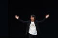 米サンフランシスコで行われたアップルの発表会で登壇した任天堂の宮本茂氏（2016年9月7日撮影）。(c)AFP/Josh Edelson